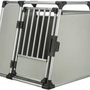 TRIXIE Transportbox Aluminium XL 94 x 87 x 93 cm hellgrau/silber Preisknaller